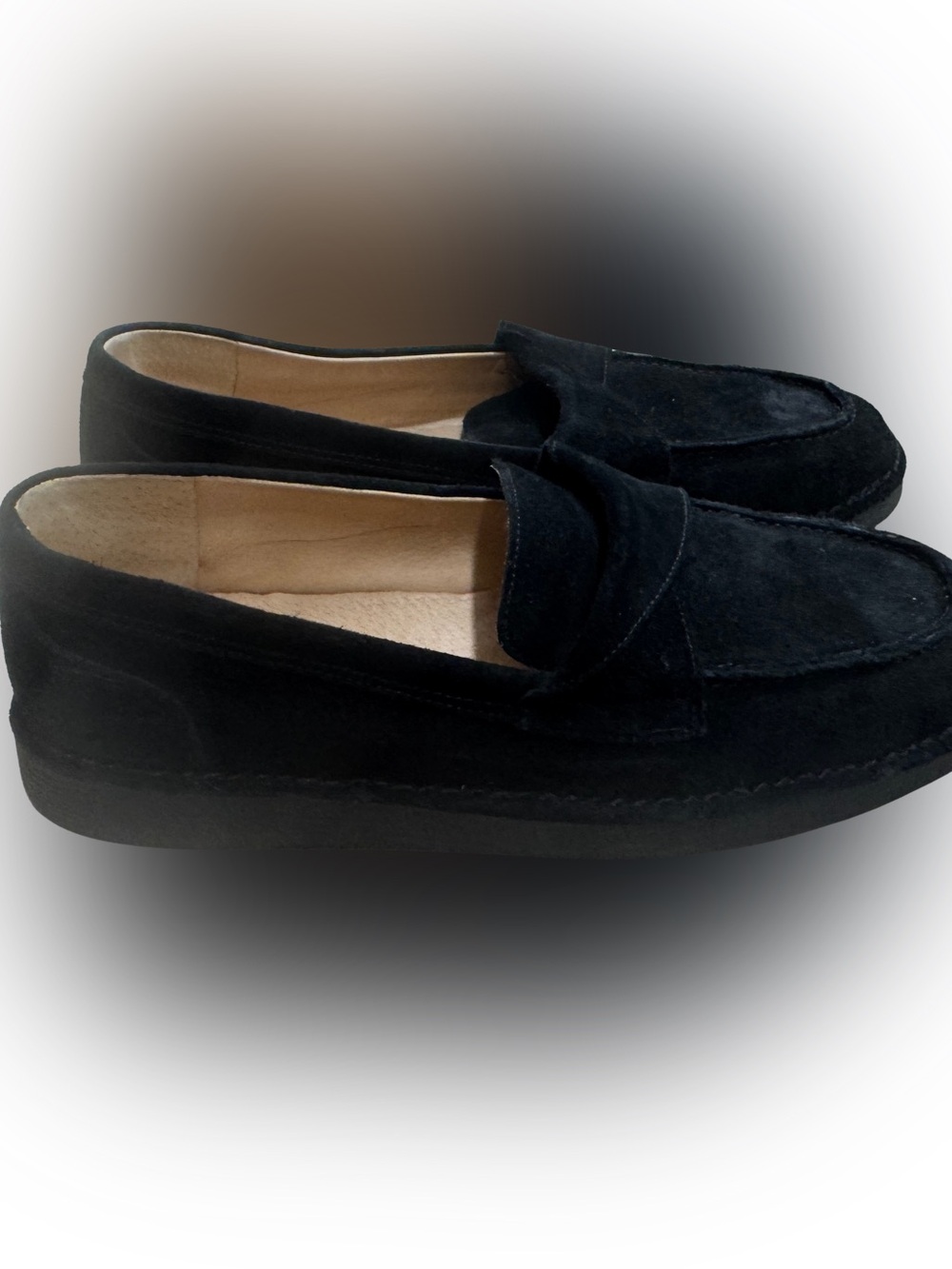 Women's Brioso Black Suede Penny Loafers
